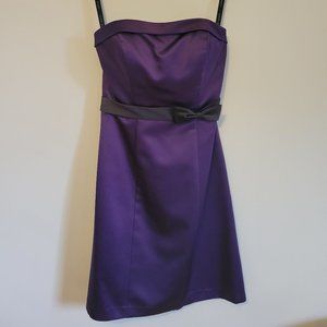 Alfred Angelo Strapless Satin Bridesmaid Dress, Size 2